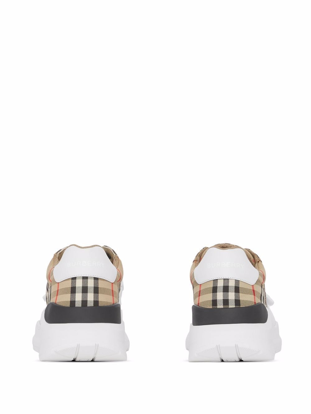 Burberry Regis Vintage Check Cotton Low-Top Sneakers White