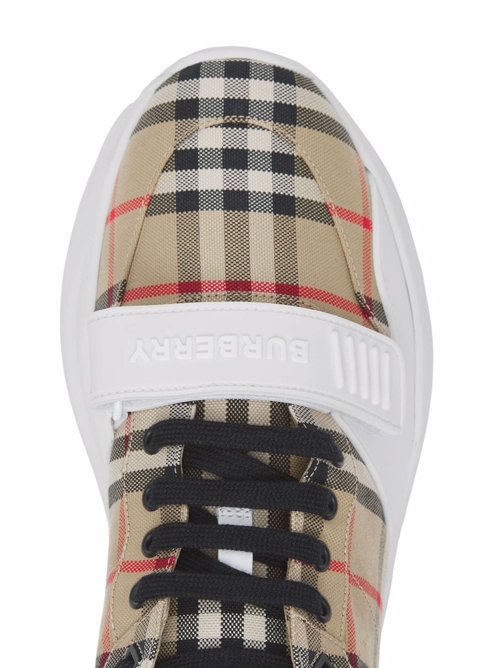 Burberry Regis Vintage Check Cotton Low-Top Sneakers White