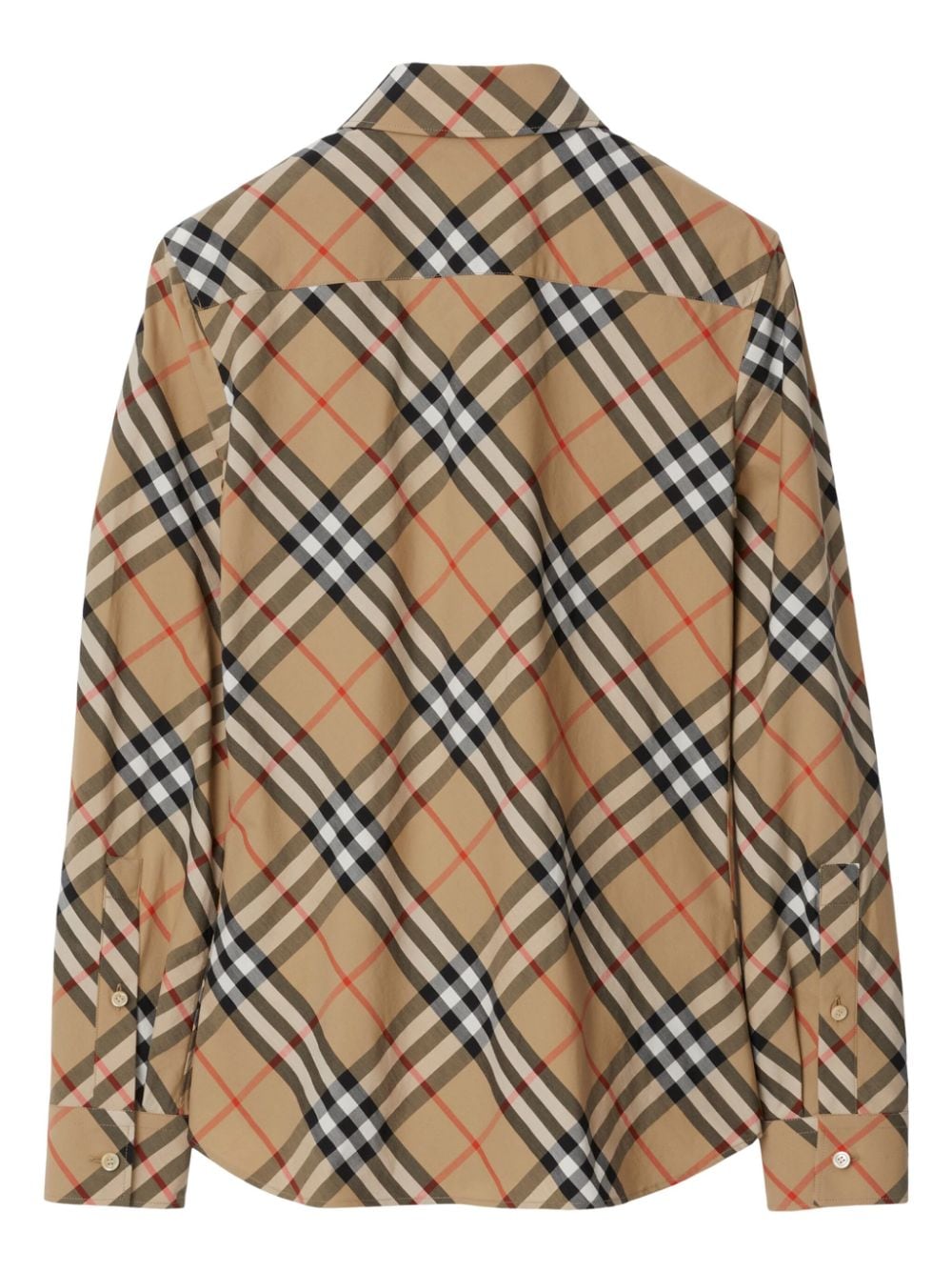 Burberry Check Cotton Shirt Beige