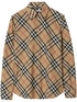 Burberry Check Cotton Shirt Beige