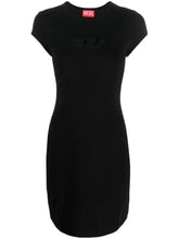 Diesel Cut-Out Cotton Mini Dress Black black