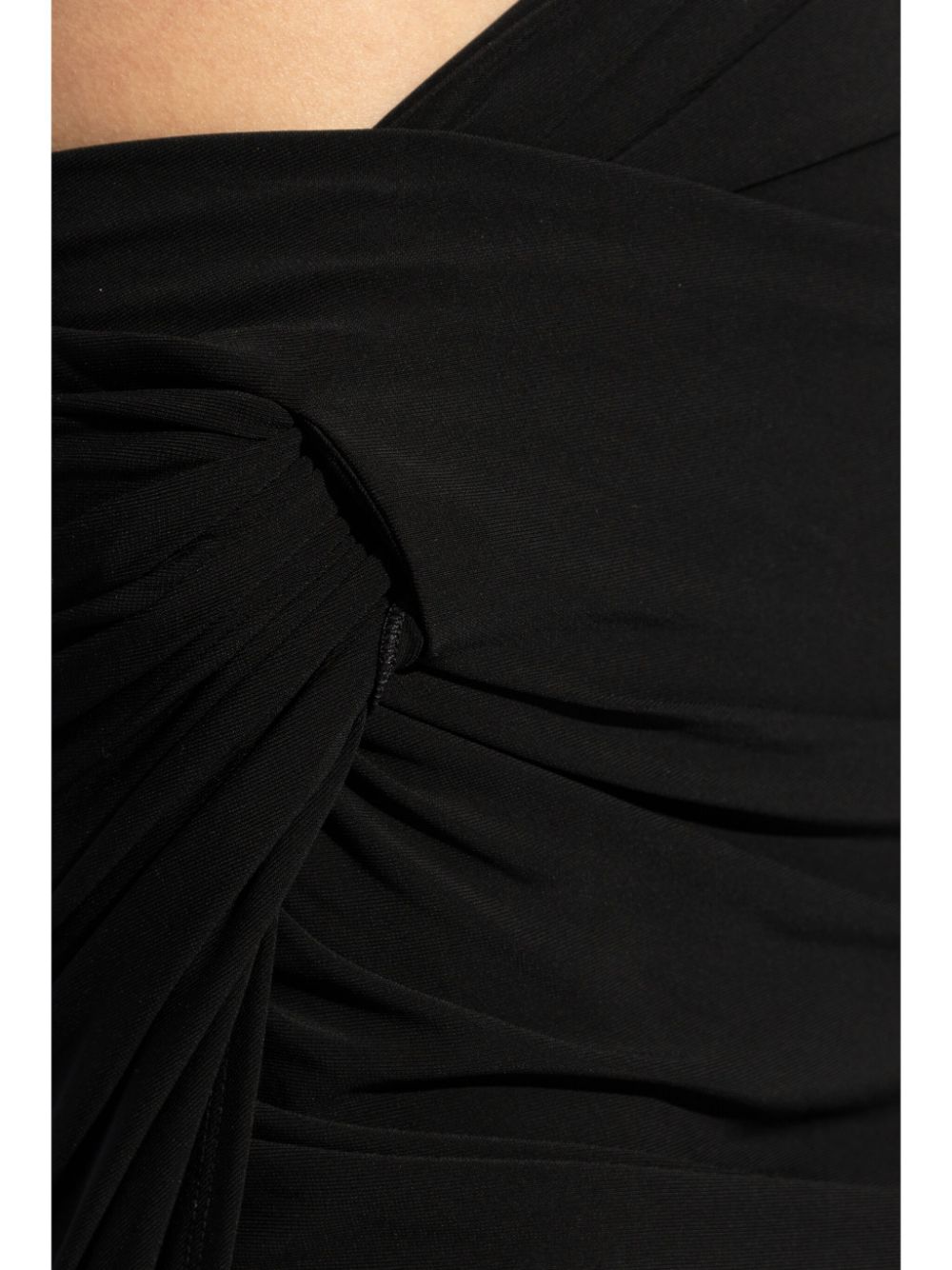 JACQUEMUS Asymmetric Draped Mini Skirt Black