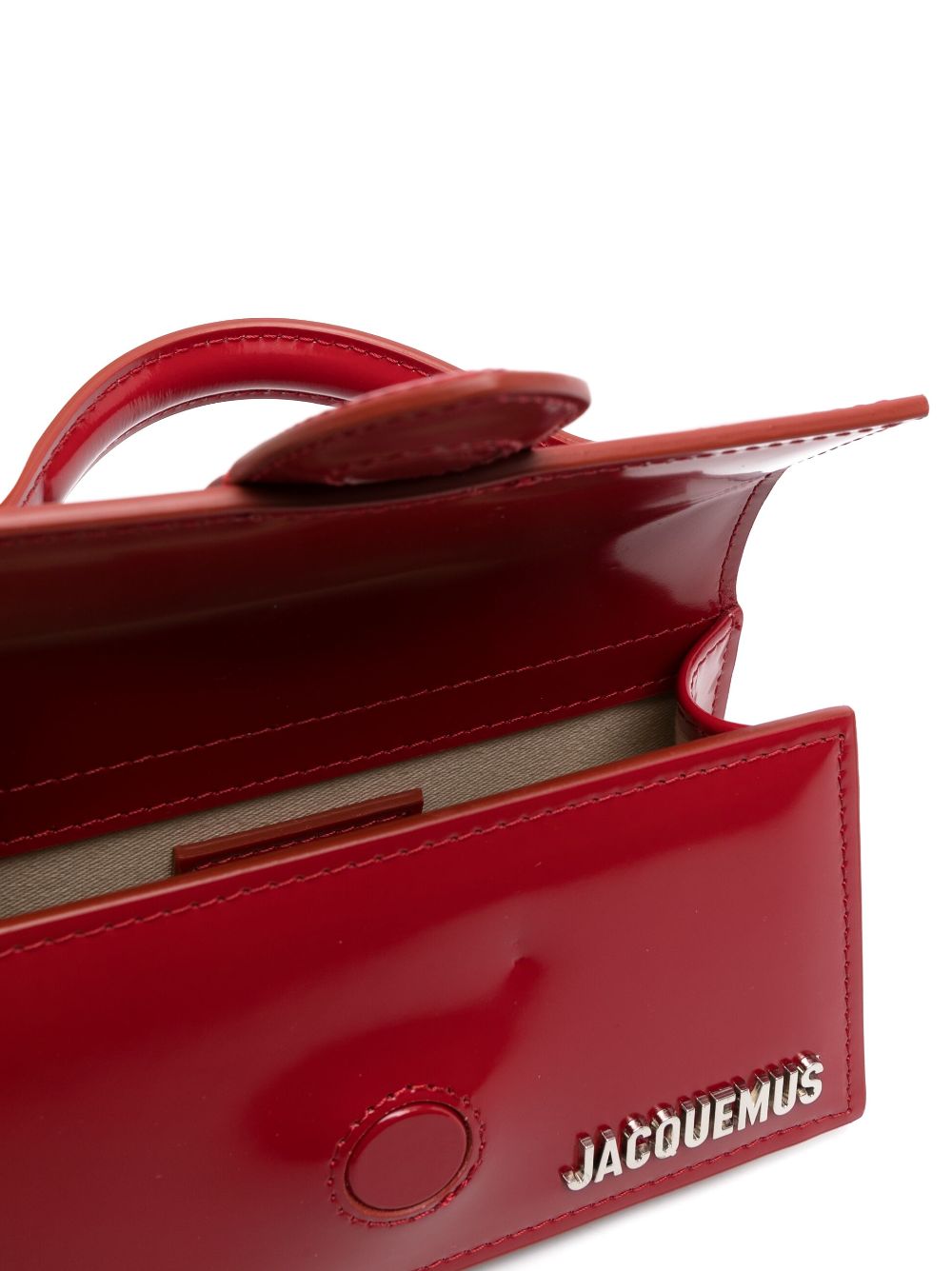 JACQUEMUS The Bambino Leather Handbag Red