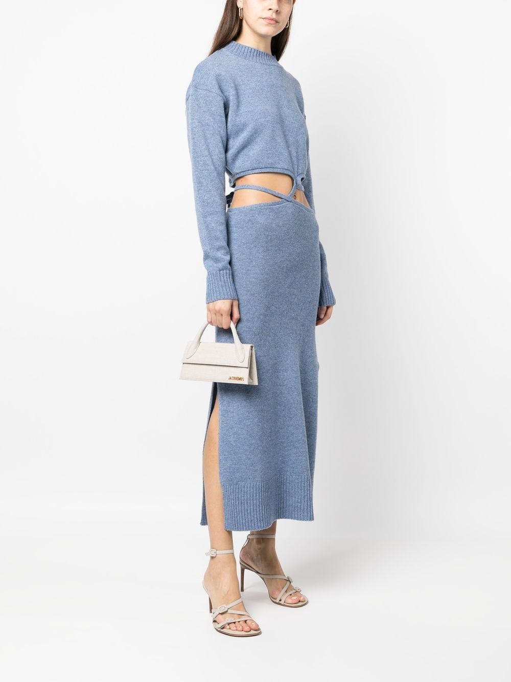 JACQUEMUS The Chiquito Long Handag Light Beige