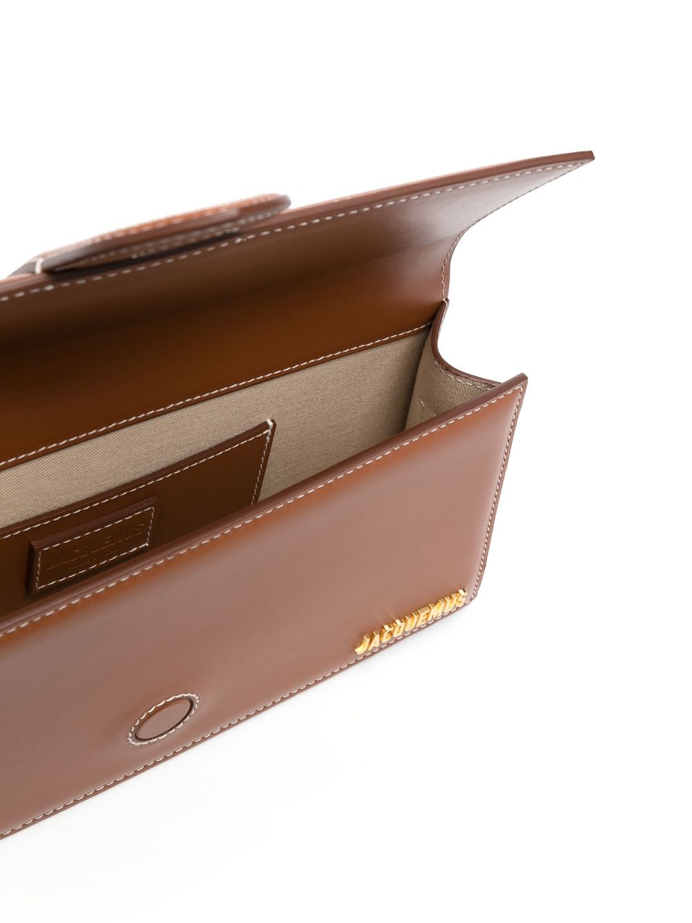 JACQUEMUS The Bambino Long Leather shoulder Bag Brown
