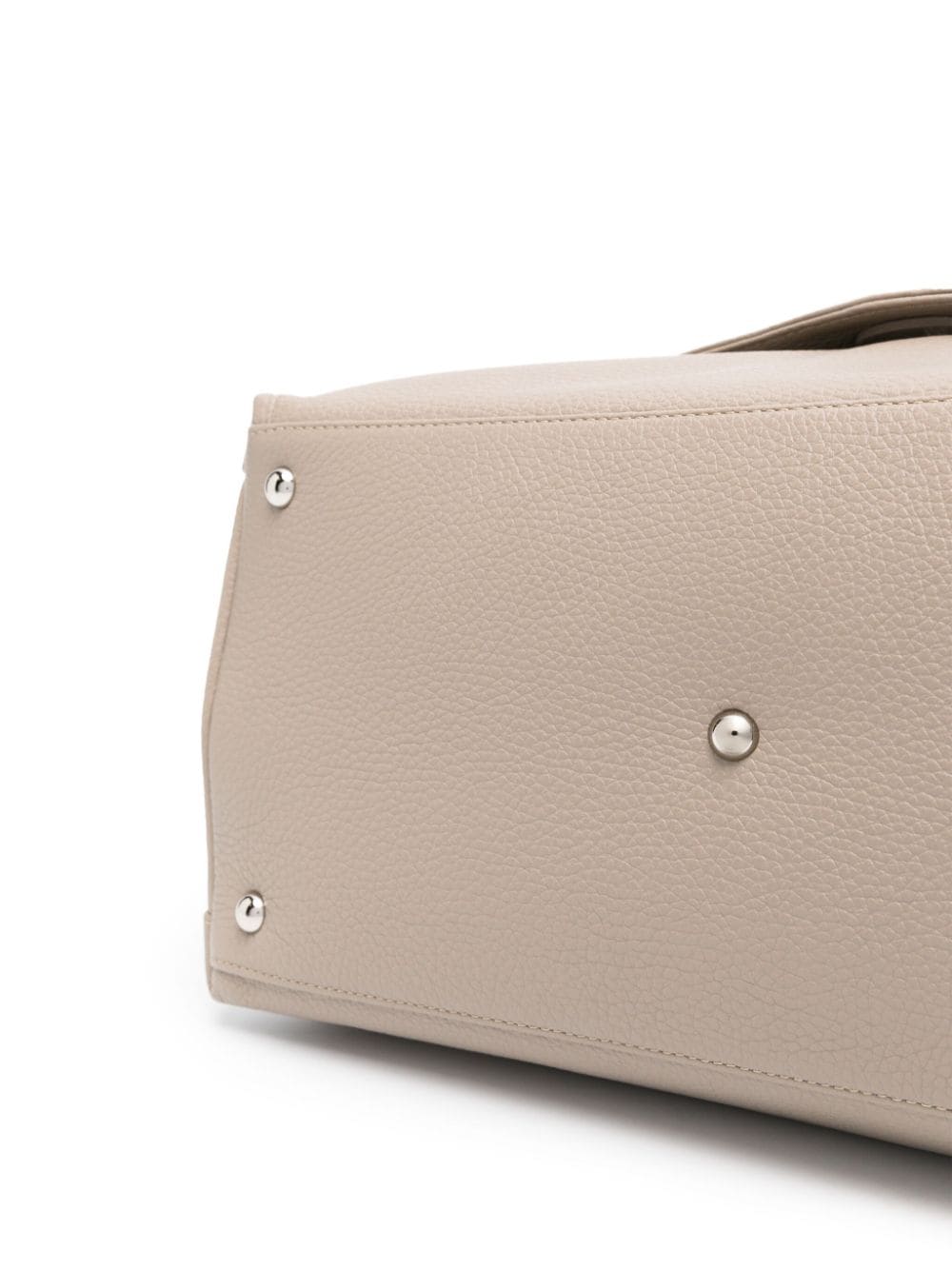 Zanellato Medium Daily Grained Calf Leather Tote Bag Grey