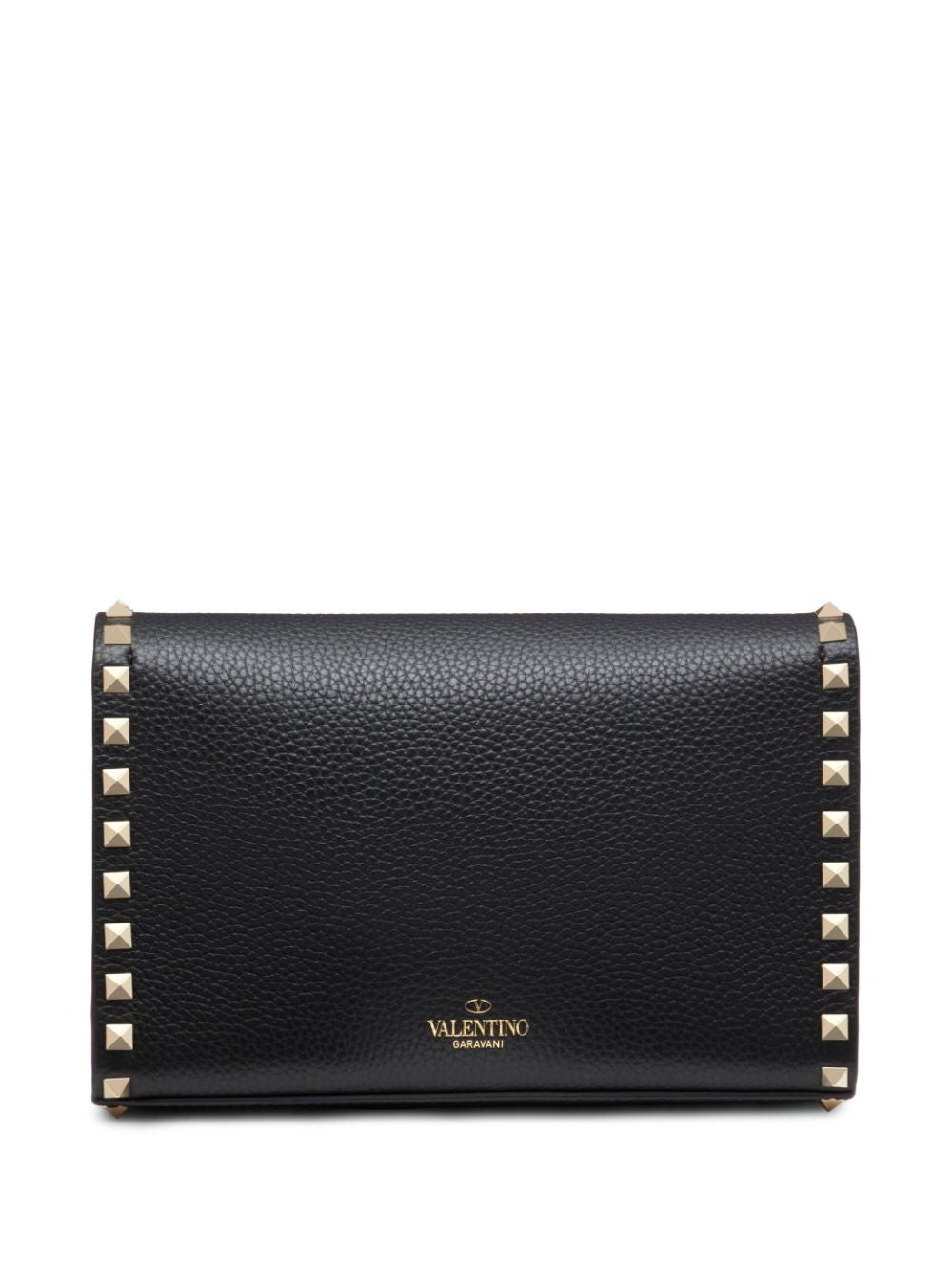 Valentino Garavani Rockstud Small Black Leather Shoulder Bag Black