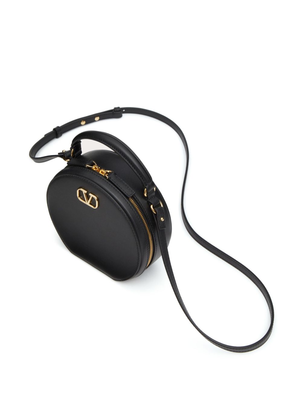 Valentino Garavani VLogo Signature Mini Leather Clutch Bag Black