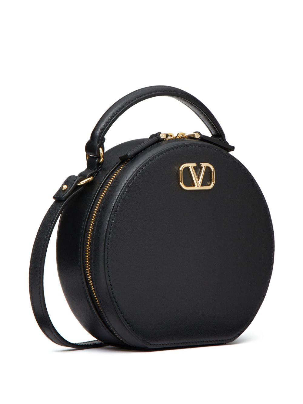 Valentino Garavani VLogo Signature Mini Leather Clutch Bag Black