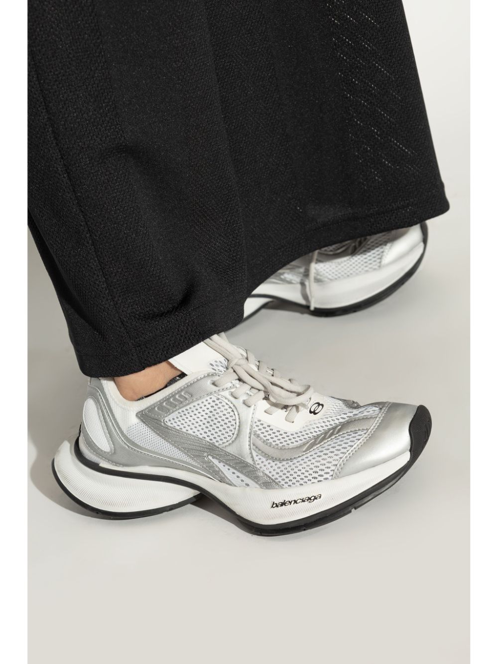 Balenciaga Circuit Paneled Mesh Chunky Sneakers White