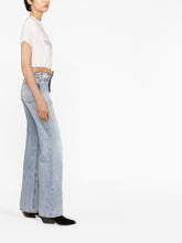 Saint Laurent Reverse Logo-Print Cotton T-Shirt White