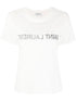 Saint Laurent Reverse Logo-Print Cotton T-Shirt White