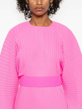 Solace London Fuchsia Long-Sleeve Belted Pencil Dress Fuchsia