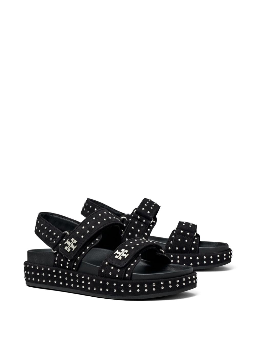 Tory Burch Kira studded suede platform sandals black