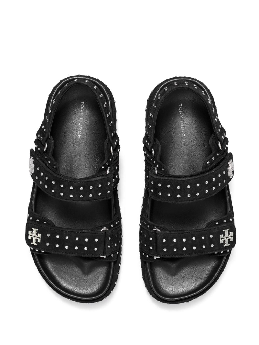 Tory Burch Kira studded suede platform sandals black