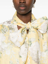 Zimmermann Acacia Linen Floral Mini Dress Yellow