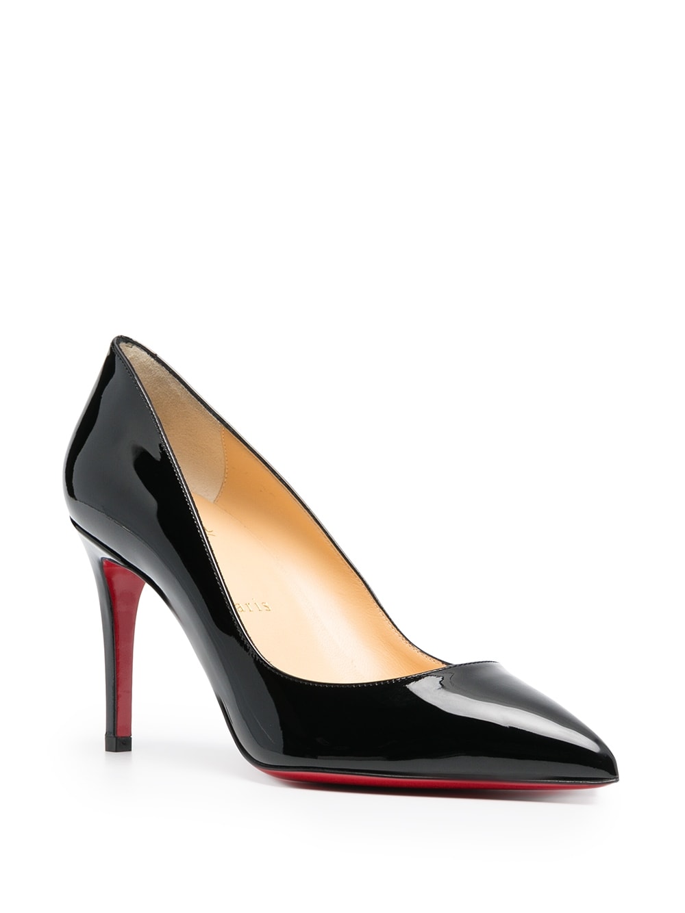 Christian Louboutin Pigalle 100mm Black Patent Leather Pumps Black