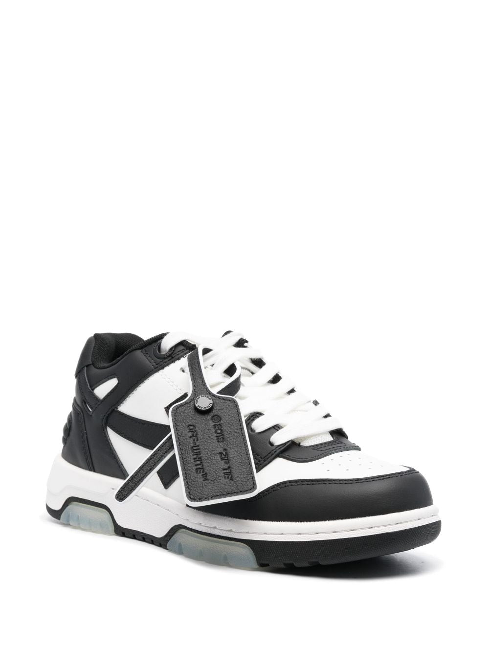 Off White Out Of Office leather sneakers in black