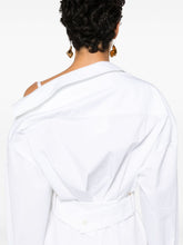 JACQUEMUS Asymmetric Neck Shirt Dress White