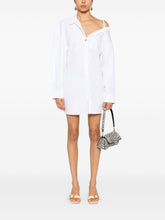 JACQUEMUS Asymmetric Neck Shirt Dress White