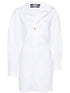 JACQUEMUS Asymmetric Neck Shirt Dress White