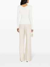 JACQUEMUS Long sleeve Scalloped Top White