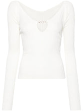 JACQUEMUS Long sleeve Scalloped Top White