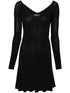 JACQUEMUS La Mini Robe Pralu Flared Mini Dress Black