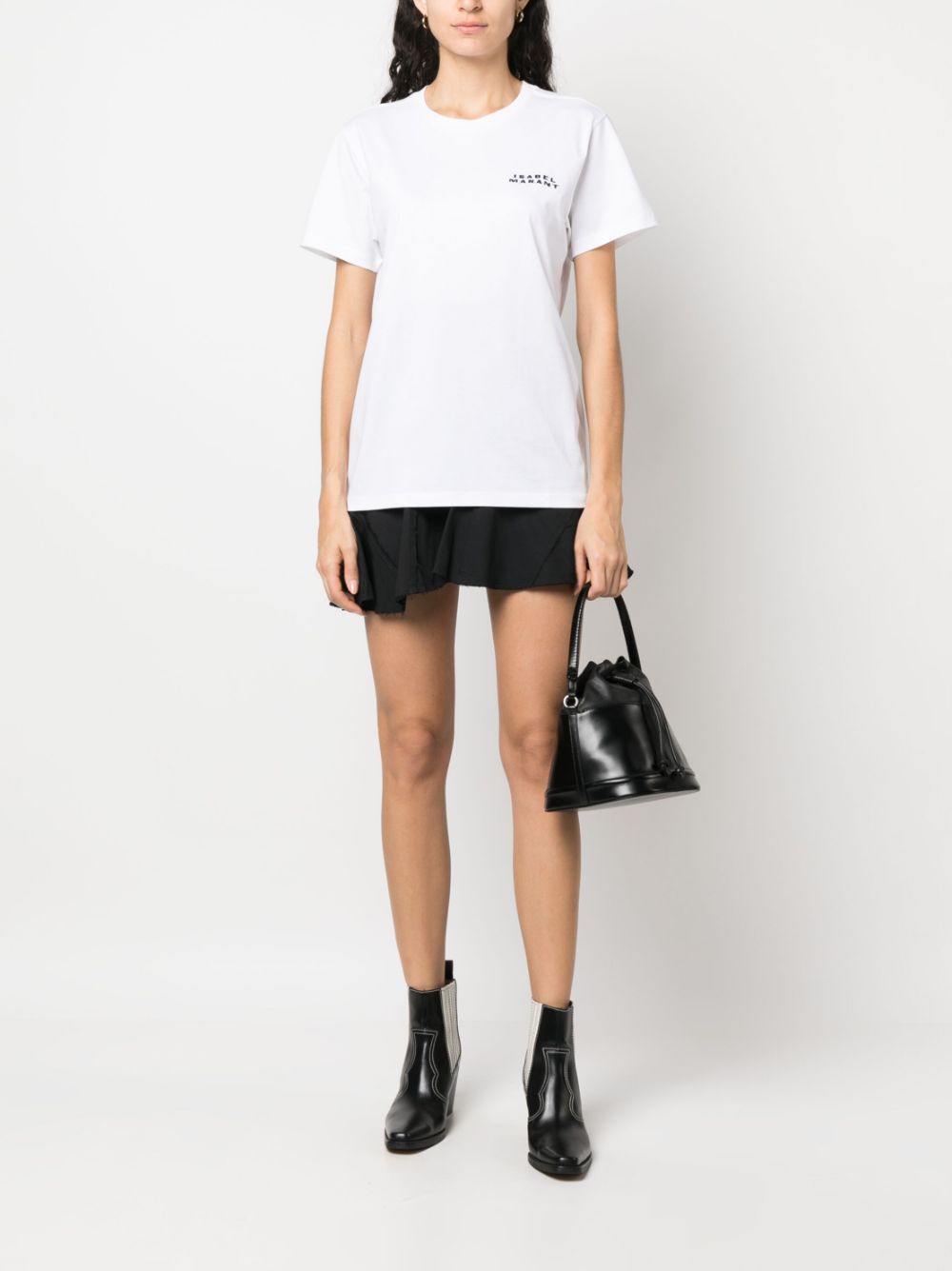 Isabel Marant Vidal Logo Organic Cotton T-Shirt White