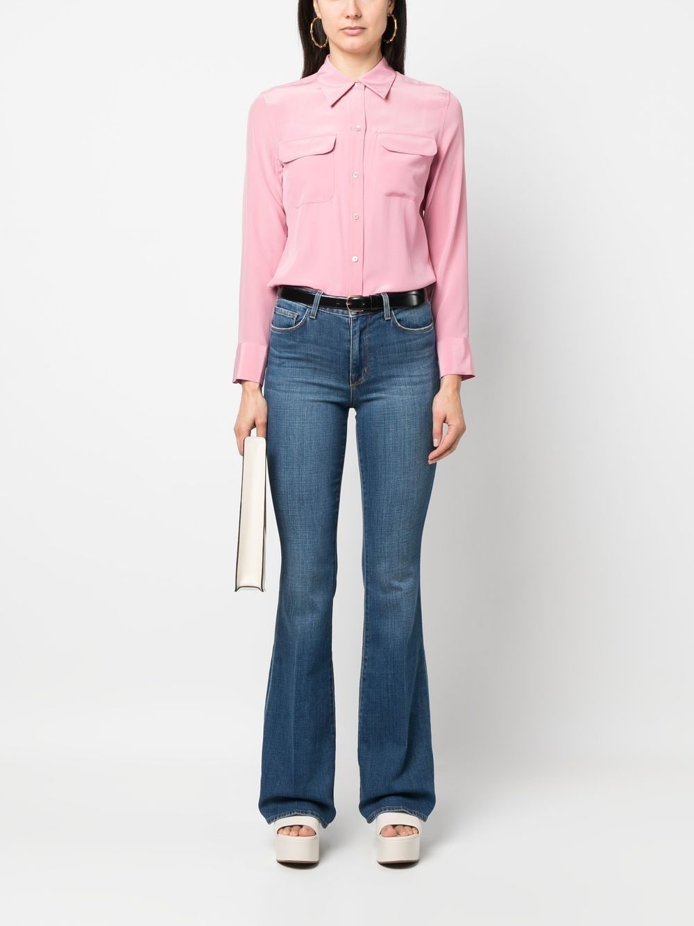 Equipment Signature Silk Shirts Pink