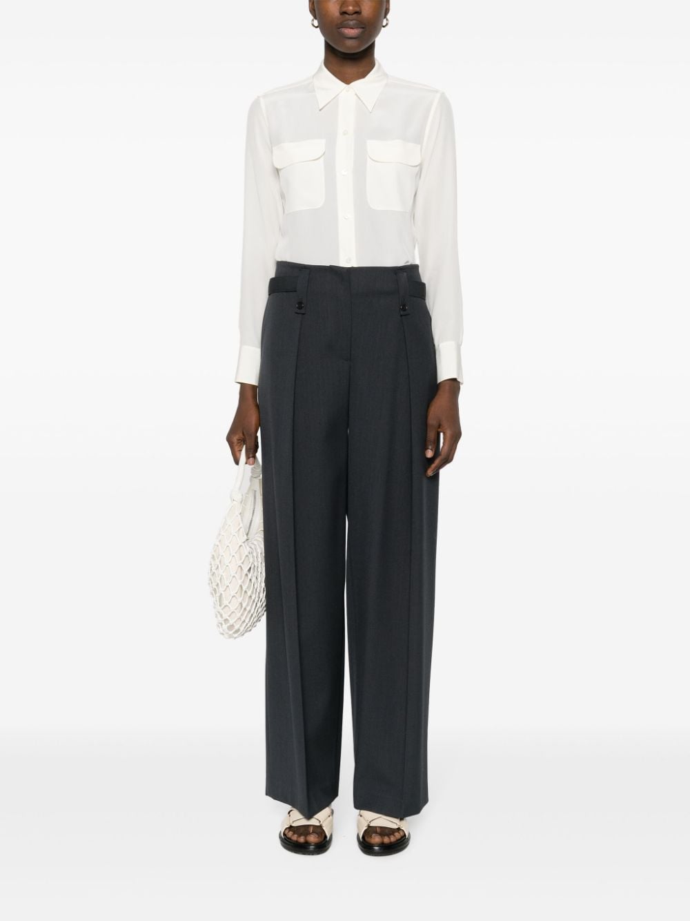 Equipment Signature Silk Shirt Cream