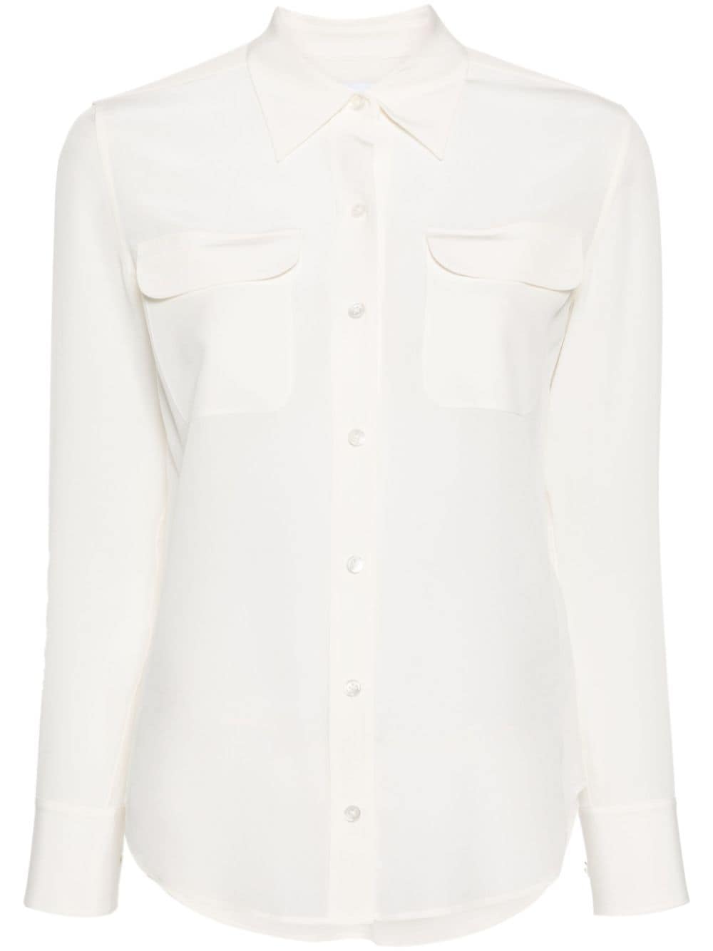 Equipment Signature Silk Shirt Cream