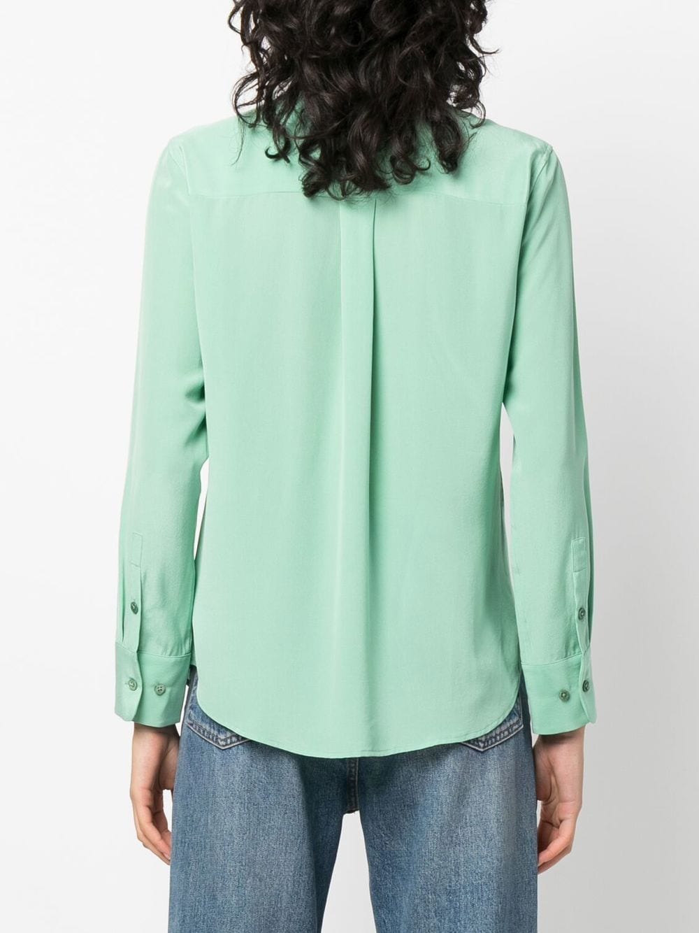 Equipment Signature Silk Shirt Green