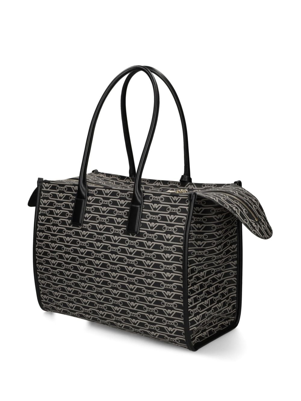 Emporio Armani Jacquard Tote Bag Black