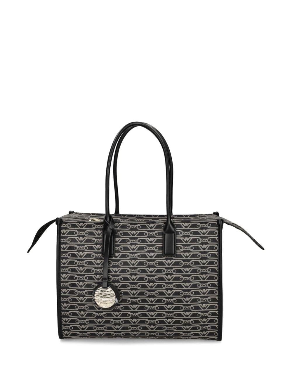 Emporio Armani Jacquard Tote Bag Black