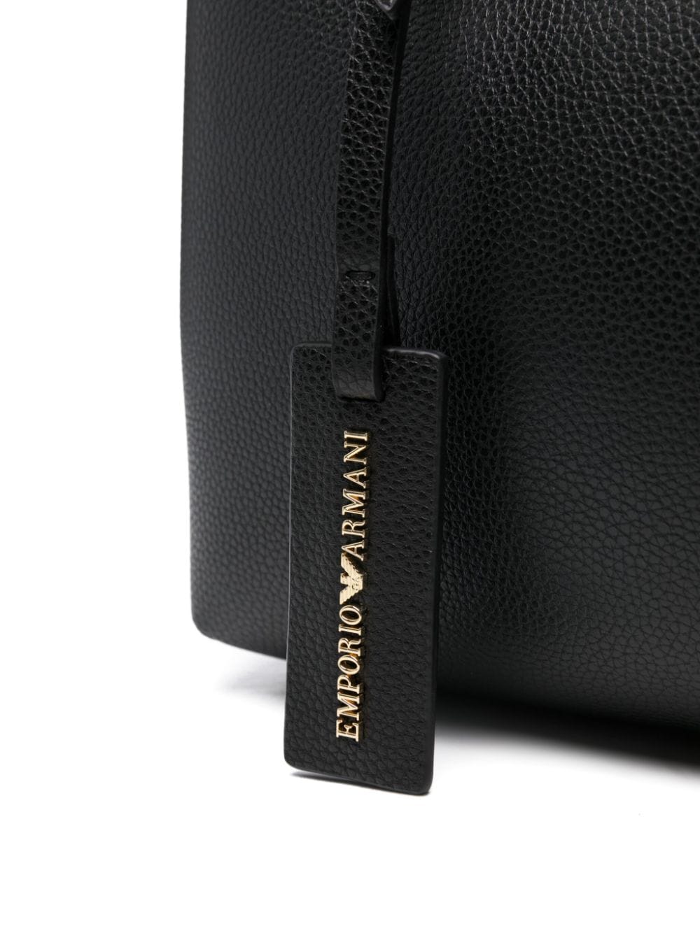 Emporio Armani MyEA Embossed Logo Handbag Black