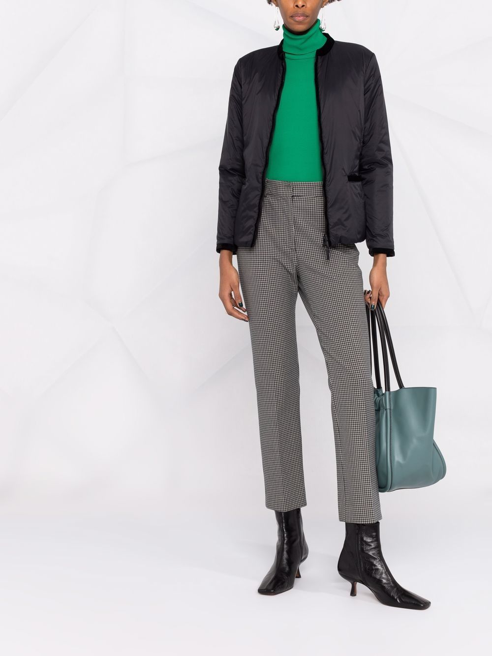 Emporio Armani Padded Bomber Jacket Black