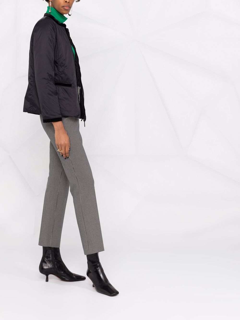 Emporio Armani Padded Bomber Jacket Black