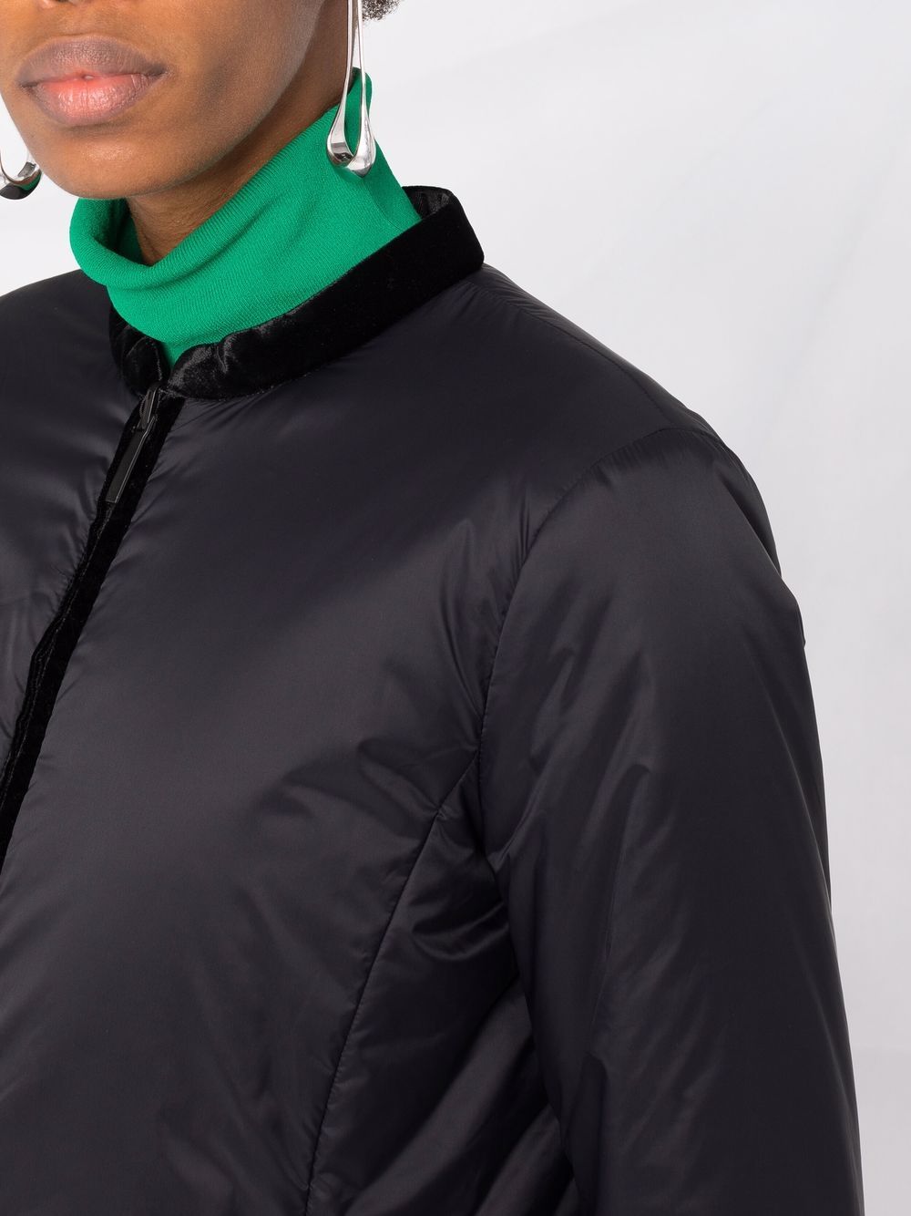 Emporio Armani Padded Bomber Jacket Black