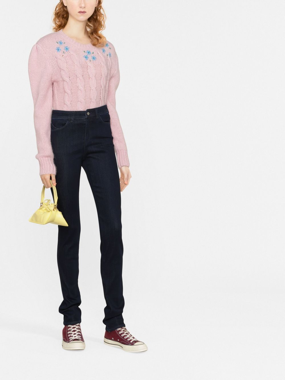 Emporio Armani High-Waisted Slim-Cut Jeans Blue