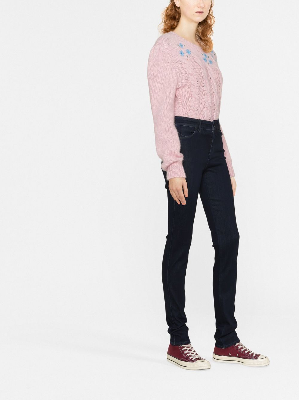 Emporio Armani High-Waisted Slim-Cut Jeans Blue
