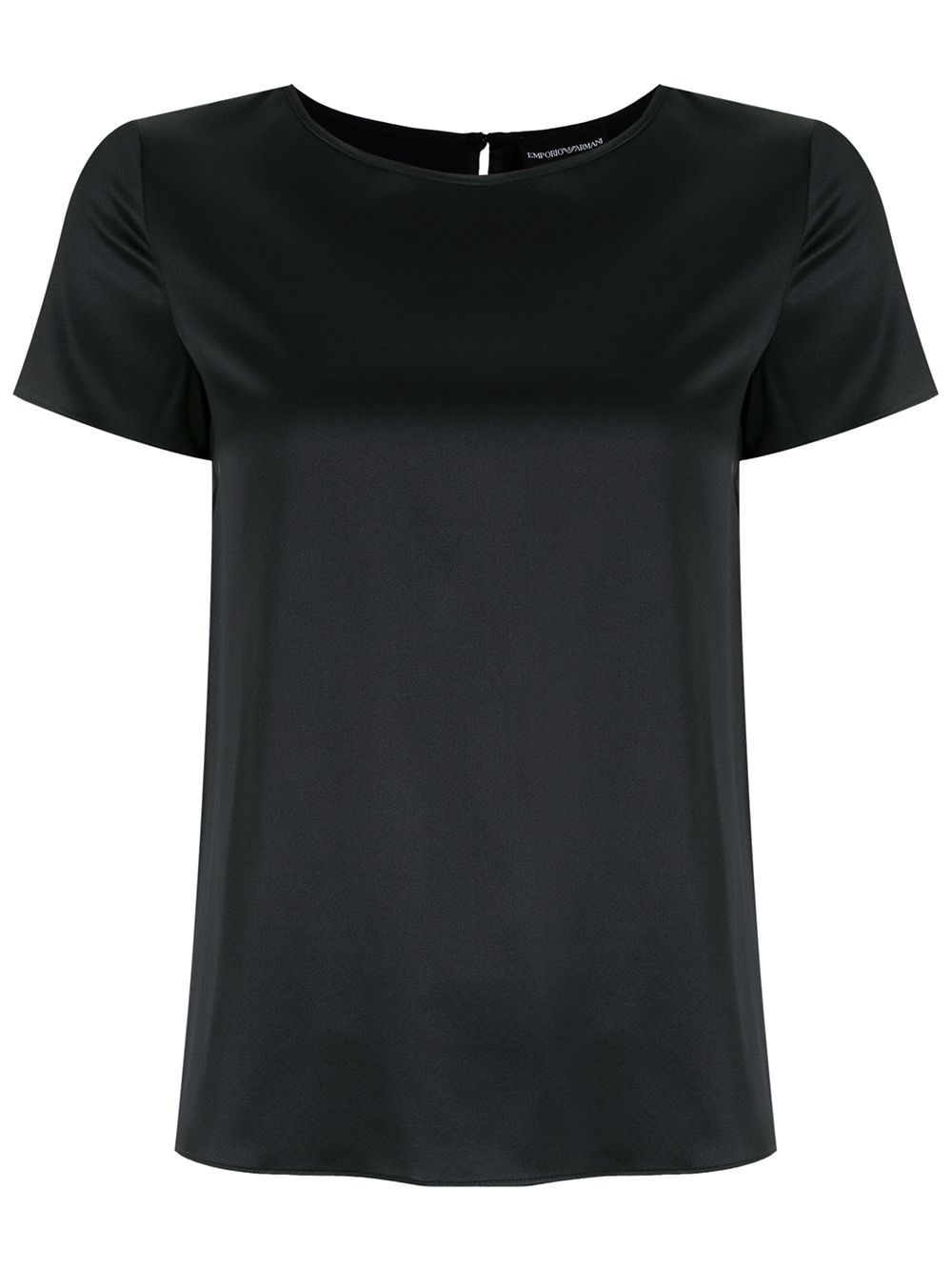 Emporio Armani Stretch Silk Top Blue