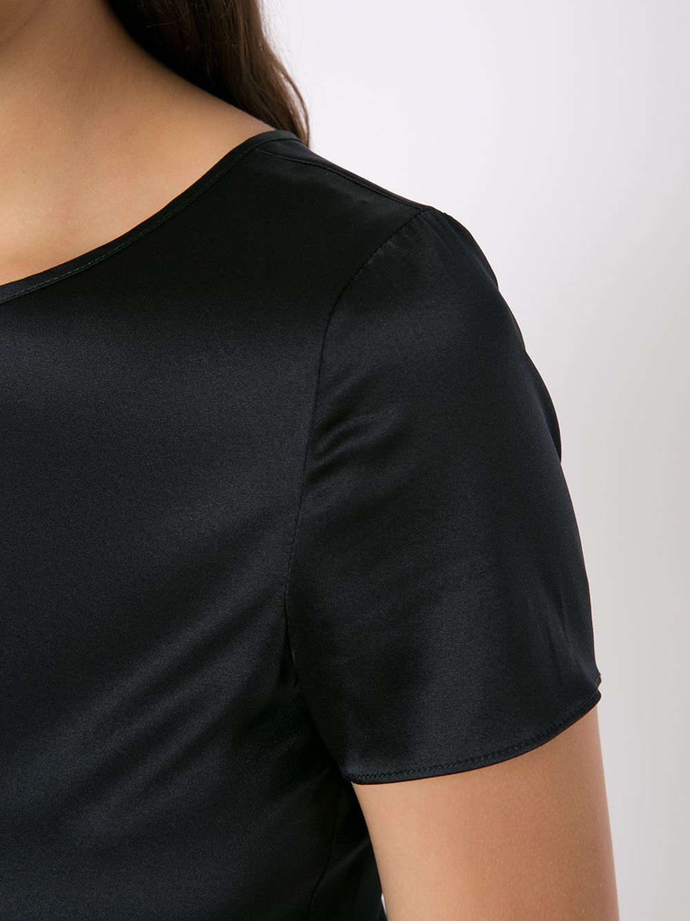 Emporio Armani Stretch Silk Top Blue