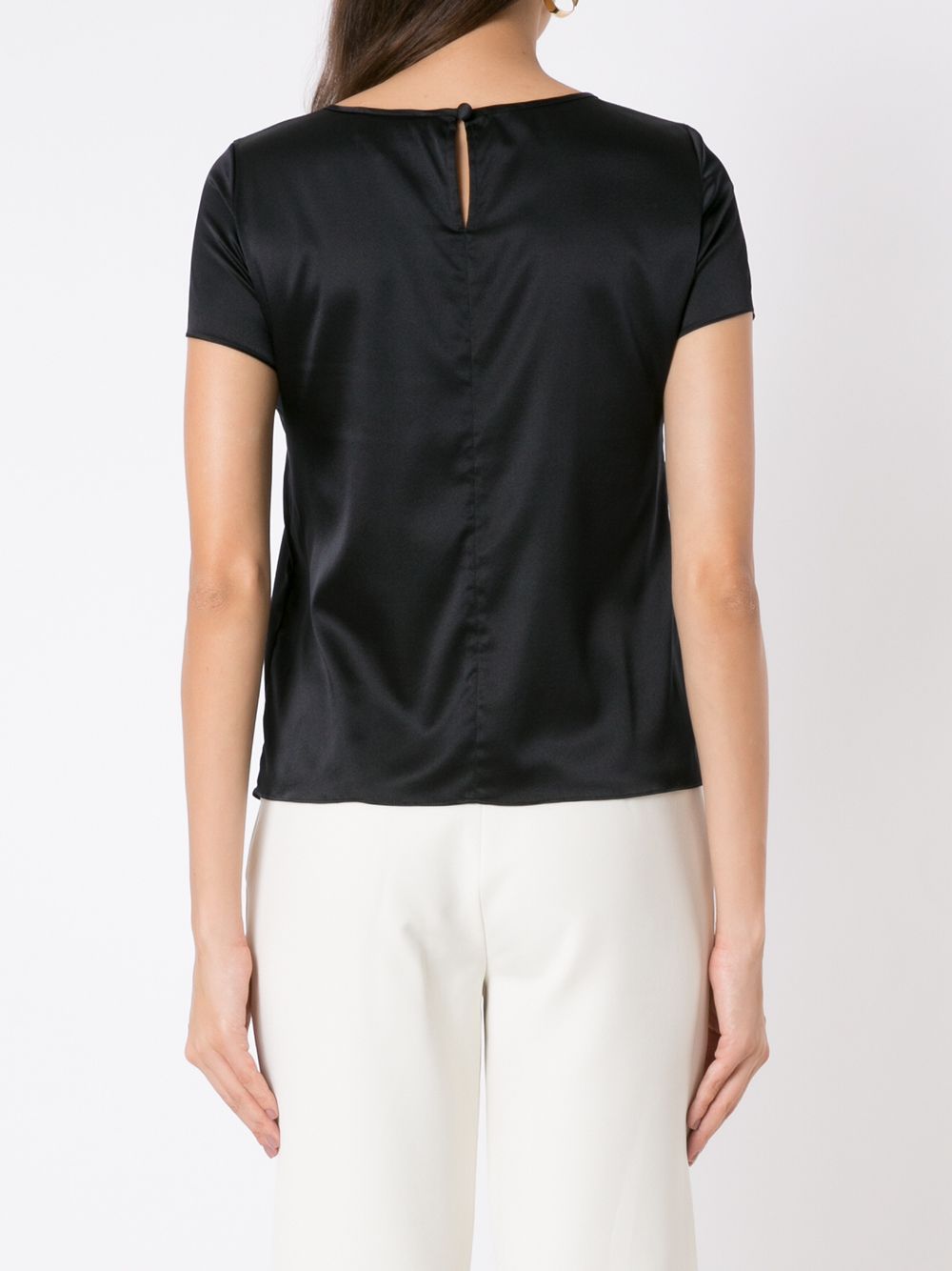 Emporio Armani Stretch Silk Top Blue