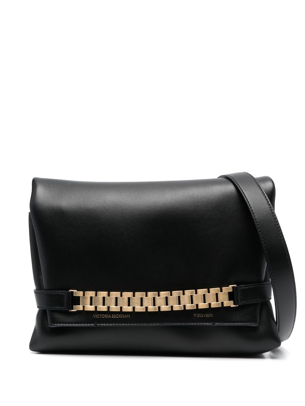 Victoria Beckham Mini Chain Pouch Leather Clutch Bag Black