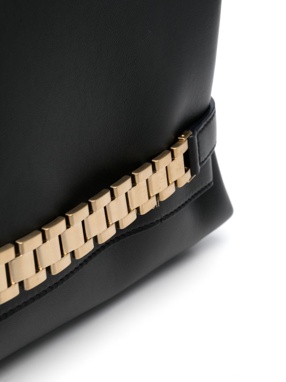 Victoria Beckham Mini Chain Pouch Leather Clutch Bag Black