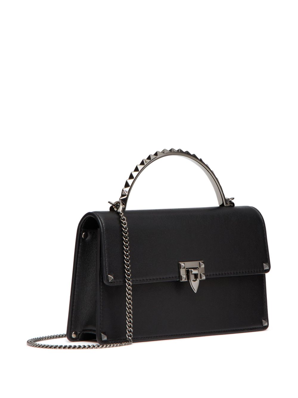Valentino Garavani Rockstud Mini Nappa Leather Clutch Bag Black black