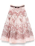 Zimmermann Crush Silk Blend Midi Skirt Pink