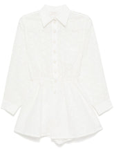 Zimmermann Embroidered Linen Heart Motif Playsuit White
