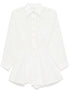 Zimmermann Embroidered Linen Heart Motif Playsuit White